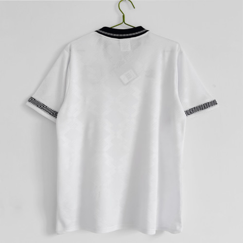 1990 England Home Retro Soccer Jersey