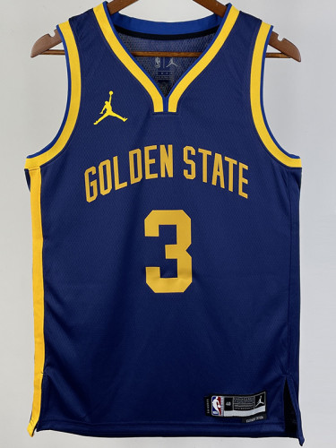 22-23 WARRIORS PAUL #3 Blue Top Quality Hot Pressing NBA Jersey (Trapeze Edition) 飞人版