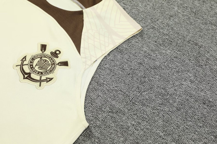 24-25 Corinthians Beige Tank top and shorts suit