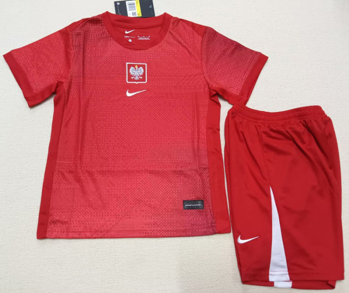24-25 Poland Away Kids Soccer Jersey