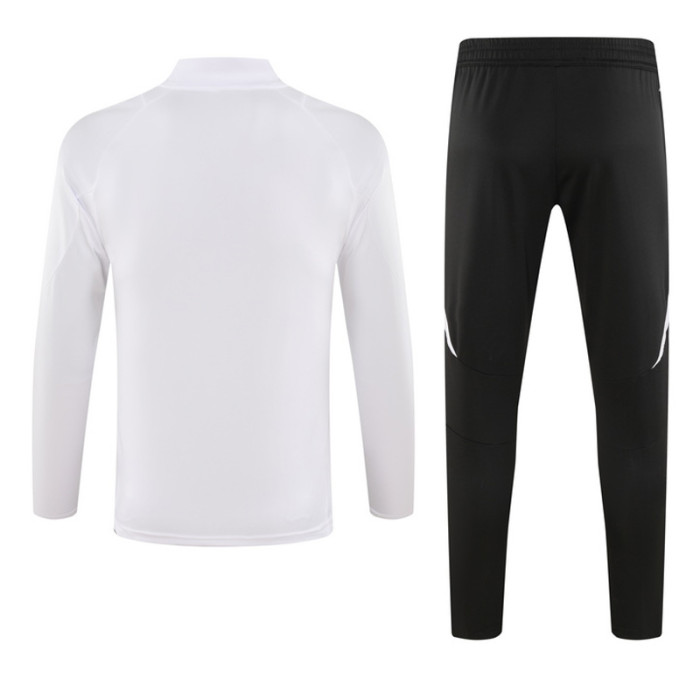 2024 AD White Half Pull Tracksuit (半拉链)