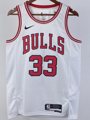 22-23 BULLS PIPPEN #33 White Top Quality Hot Pressing NBA Jersey