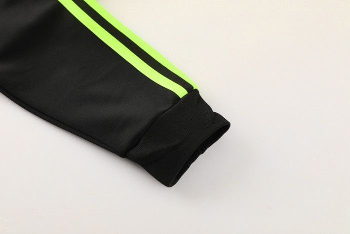24-25 Man Utd Black Green Jacket Tracksuit #03