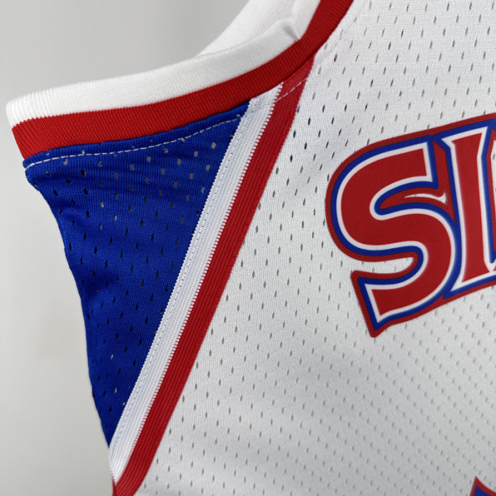 1996-97 76ERS IVERSON #3 White Retro Top Quality Hot Pressing NBA Jersey