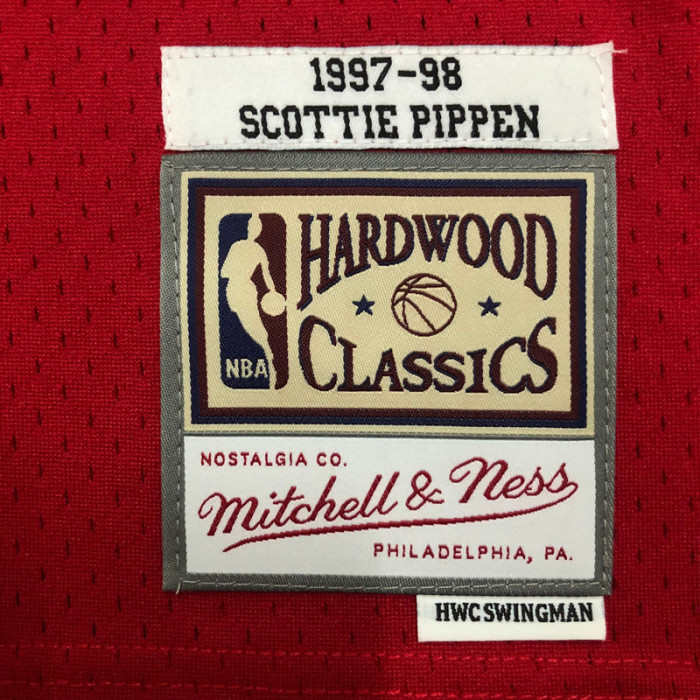 1998 BULLS PIPPEN #33 Red Retro Top Quality Hot Pressing NBA Jersey
