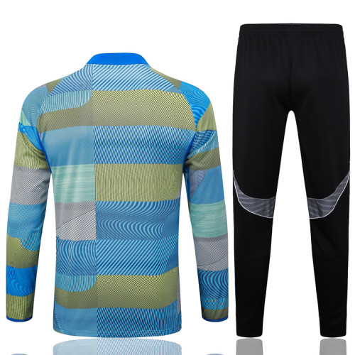 2025-26 RMA Blue Kids Half Pull Tracksuit #E2532(童装)(半拉链)
