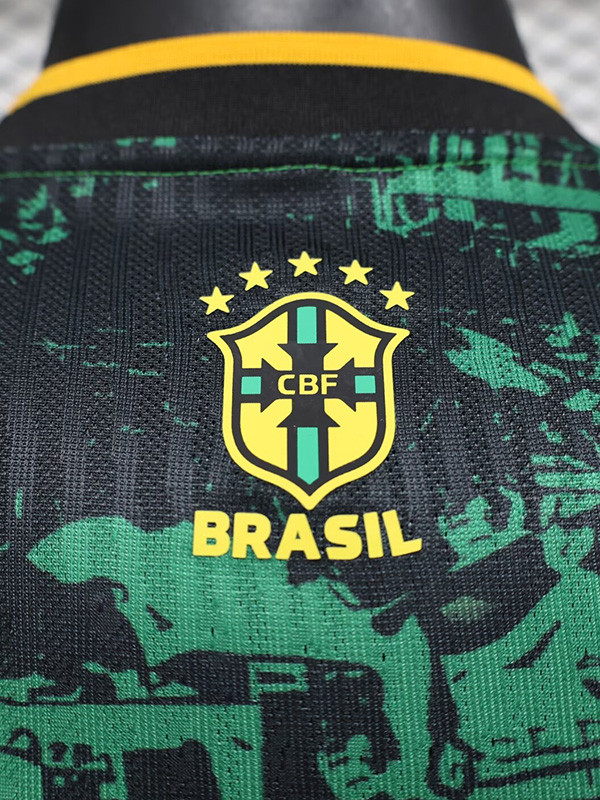 24-25 Brazil Green Black Special Edition Player Version Soccer Jersey