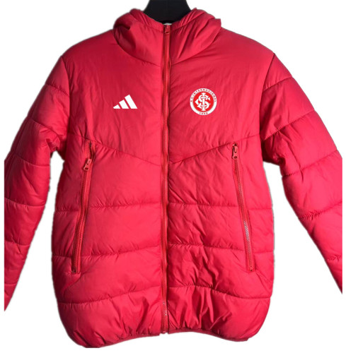 24-25 Internacional Red Hooded Cotton Coat #棉衣