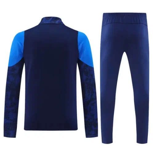 2025-26 Marseille Royal blue Half Pull Tracksuit (半拉链)
