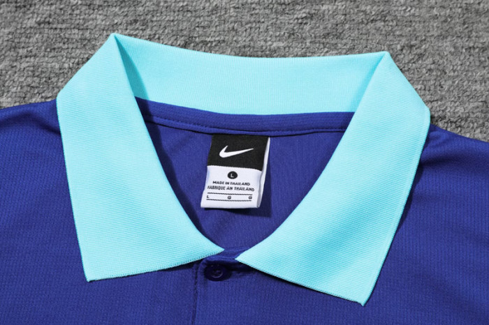 25-26 Brazil Fancy blue Polo Tracksuit