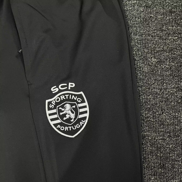 24-25 Sporting Lisbon Black Jacket Tracksuit
