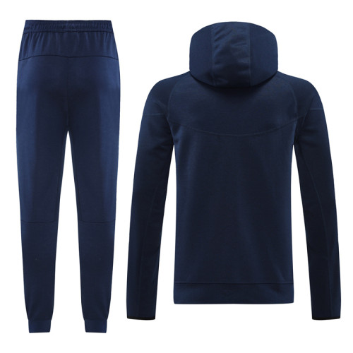 24-25 PSG Royal blue Hoodie Jacket Tracksuit #01