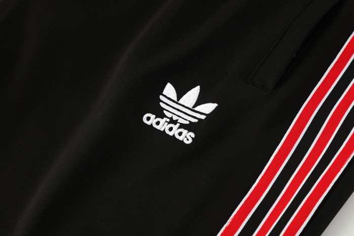 25-26 Man Utd Black Red Jacket Tracksuit #05