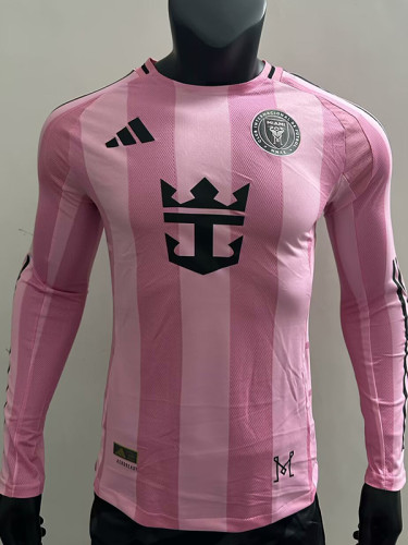 25-26 Inter Miami Home Long Sleeve Player Version Soccer Jersey (长袖球员)