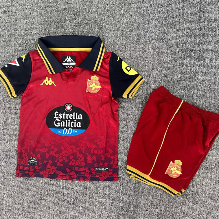 25-26 La Coruna Away Kids Soccer Jersey