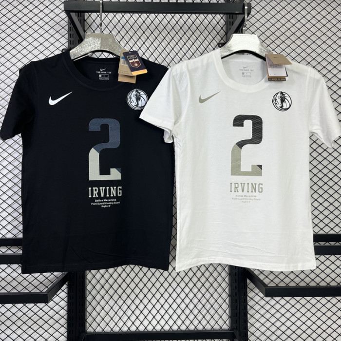 T140 Dallas Mavericks IRVING #2 Black High Quality Casual T-Shirt