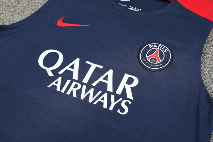 24-25 PSG Royal blue Tank top and shorts suit