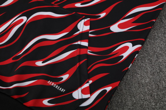 2025-26 Man Utd Red Black Hoodie Tracksuit (卫衣套装