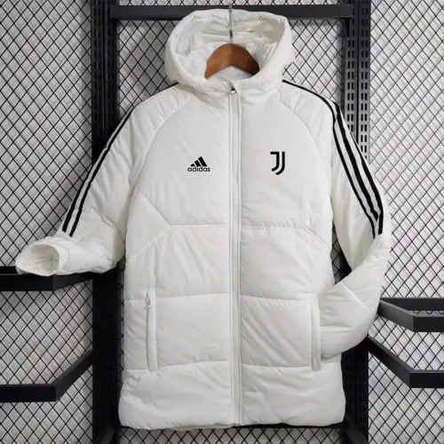 23-24 JUV White Hooded Cotton Coat Black Edge (黑色边) 棉衣
