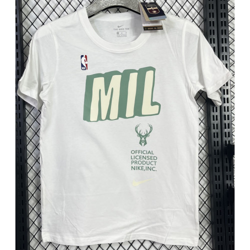 T115 Bucks MIL White High Quality Casual T-Shirt