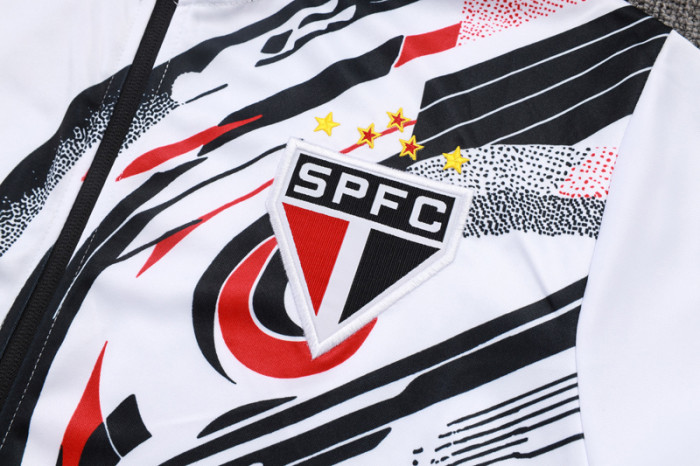 2025-26 Sao Paulo White Jacket Tracksuit #A2574