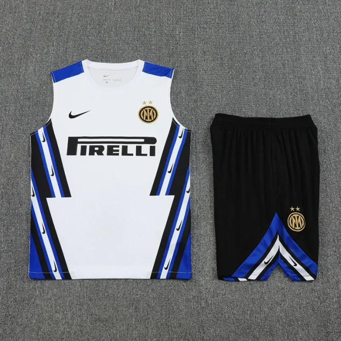 25-26 INT White Tank top and shorts suit