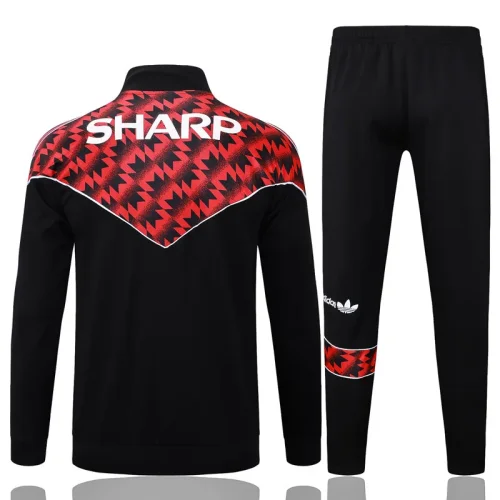 2025-26 Man Utd Black Red Kids Jacket Tracksuit#E25105(童装）