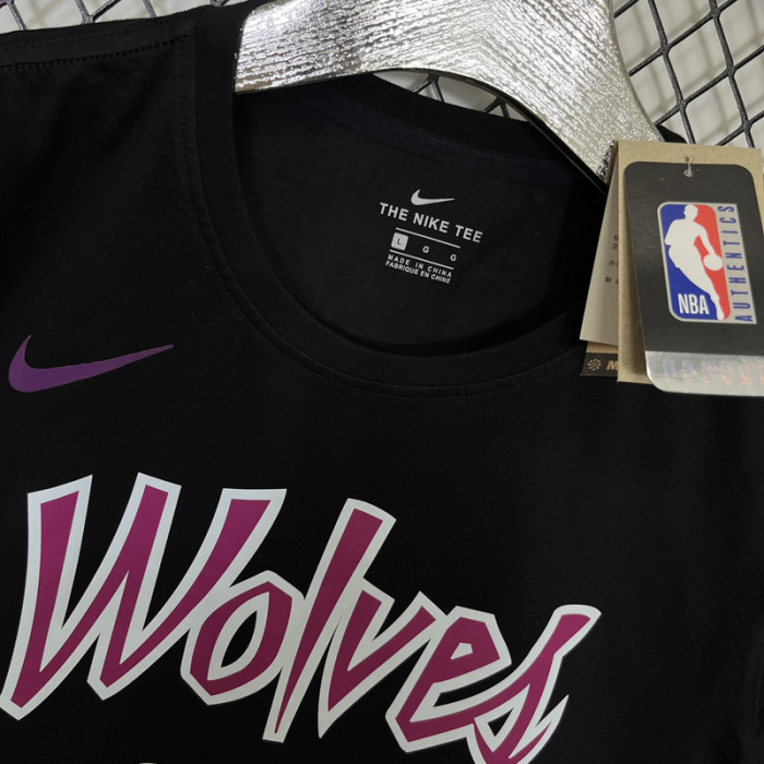 T161 Timberwolves ROSE #25 Black High Quality Casual T-Shirt