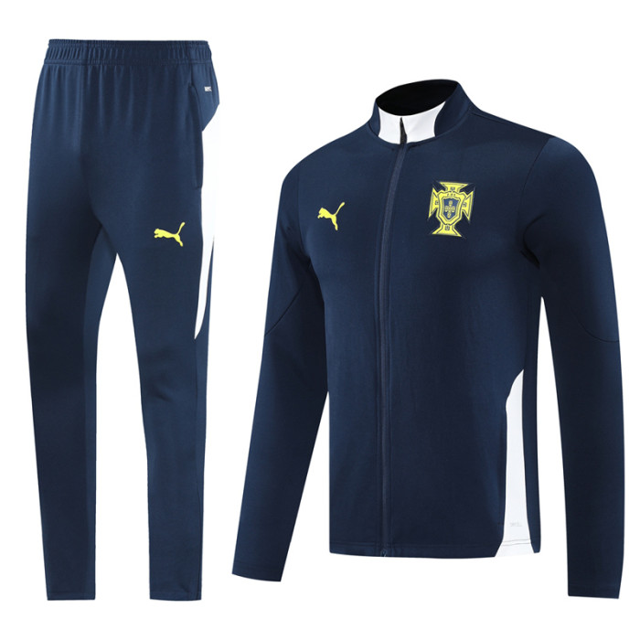 24-25 Portugal Royal blue Jacket Tracksuit #01