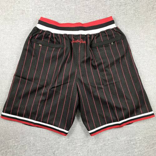 BULLS Black City Edition Top Quality NBA Pocket Pants #公牛条纹