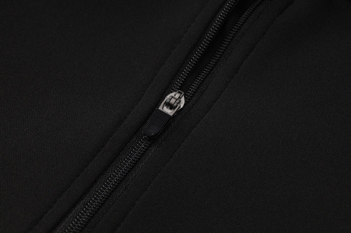2025 AD Black Half Pull Tracksuit (半拉链)
