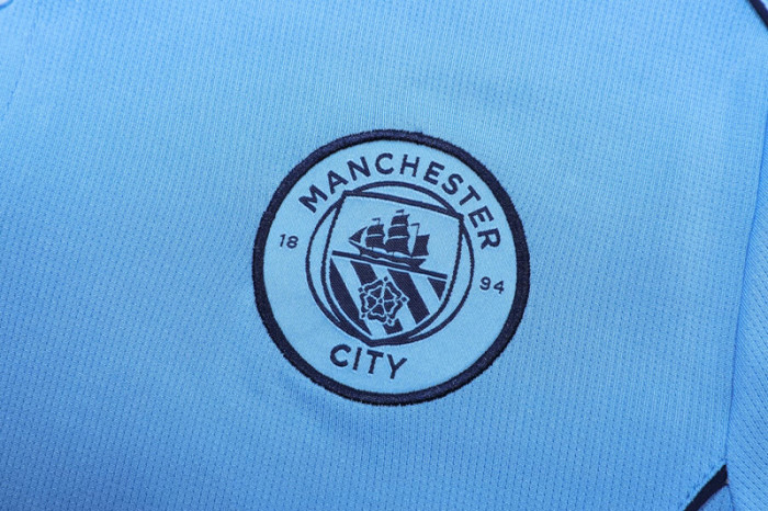 25-26 Man City Lake blue Polo Tracksuit