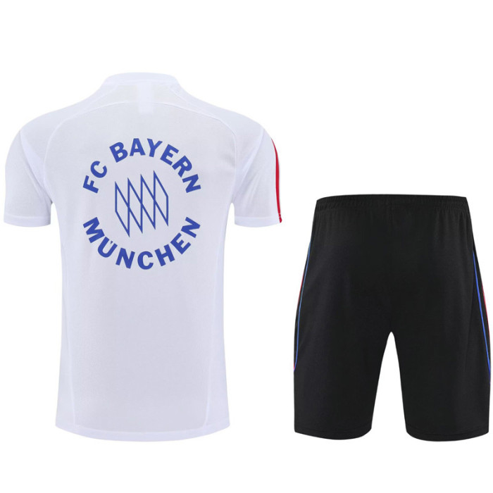 25-26 Bayern White Training Short Suit