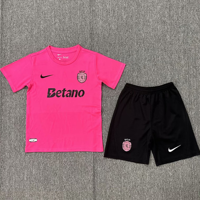24-25 Sporting Lisbon Pink Kids Soccer Jersey