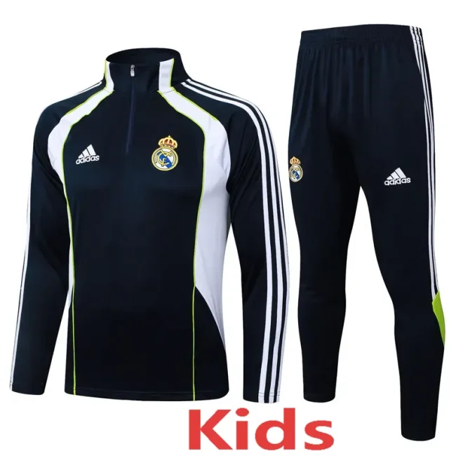 2025-26 RMA Royal blue Kids Half Pull Tracksuit#E2571(童装)(半拉链)