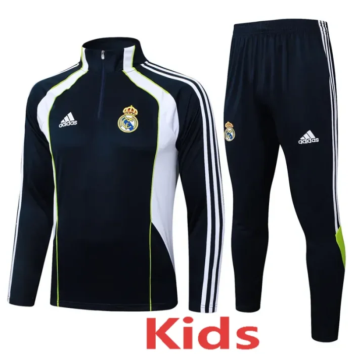 2025-26 RMA Royal blue Kids Half Pull Tracksuit#E2571(童装)(半拉链)