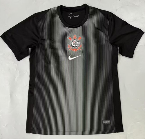 25-26 Corinthians Black Goalkeeper Soccer Jersey
