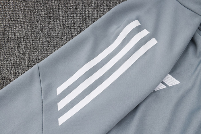2025 AD Grey Half Pull Tracksuit (半拉链)