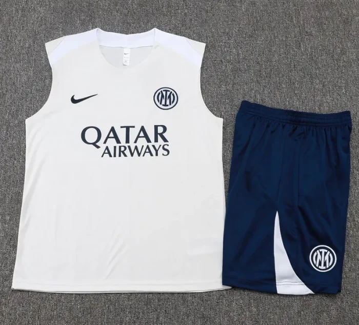 25-26 INT White Tank top and shorts suit #D2576