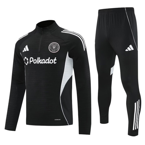 2025-26 Inter Miami Black Half Pull Tracksuit (半拉链）