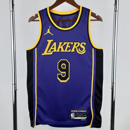 2022-23 LAKERS JAMES JR. #9 Purple Top Quality Hot Pressing NBA Jersey (Trapeze Edition) 飞人版
