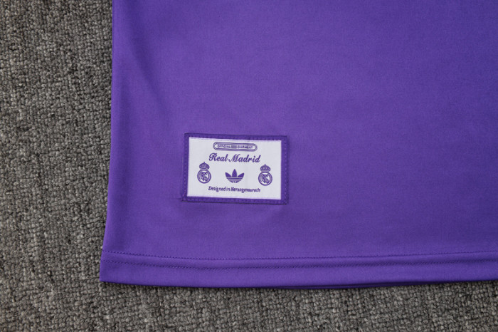 2025-26 RMA Purple Kids Half Pull Tracksuit #E2520(童装)(半拉链)