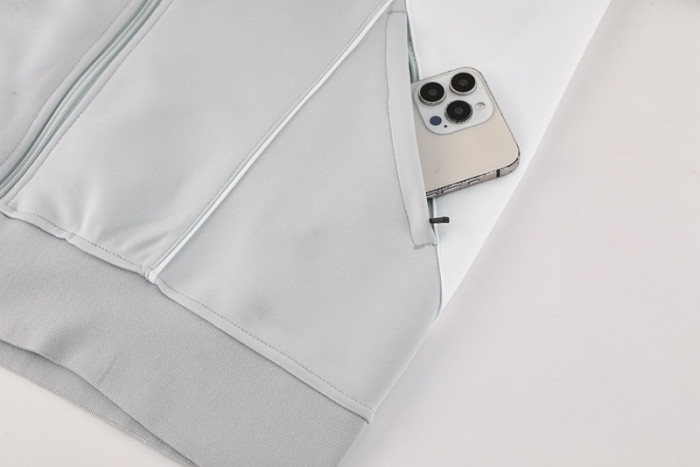 2025-26 RMA Light gray Jacket Tracksuit #07