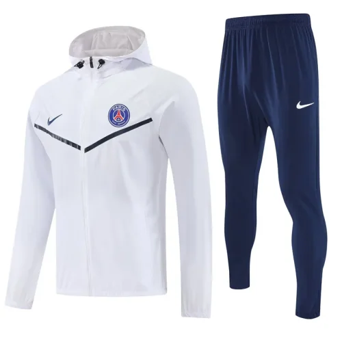 2025-26 PSG White Hoodie Jacket Tracksuit