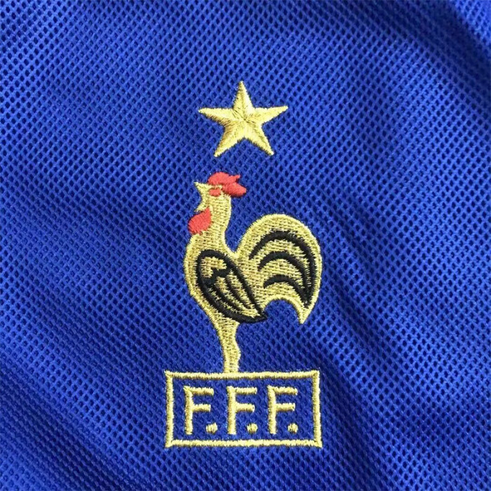 2002 France Home Retro Soccer Jersey