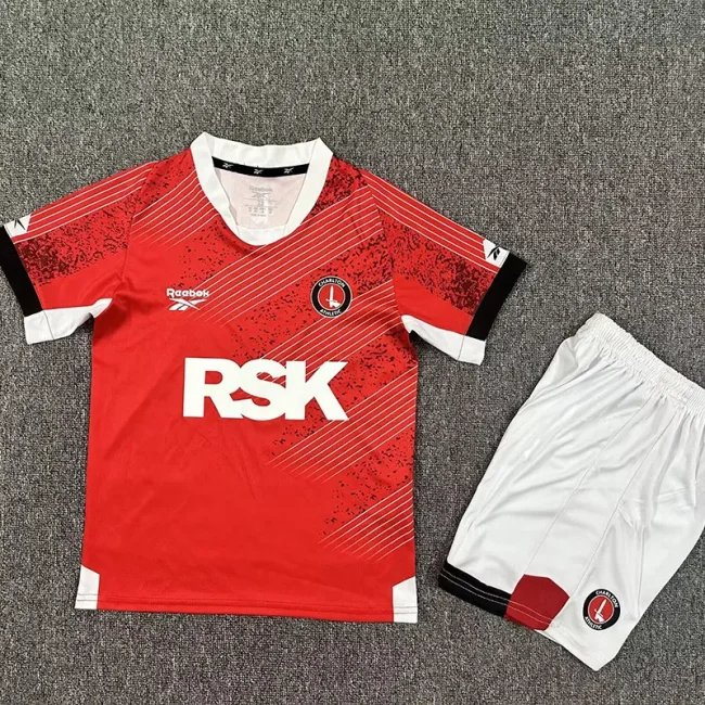 25-26 Charlton Athletic Home Kids Soccer Jersey