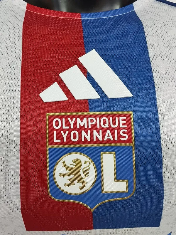 2025-26 Lyon Home Player Version Soccer Jersey