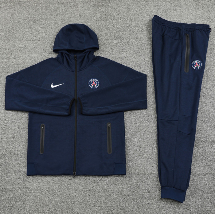 24-25 PSG Royal blue Hoodie Jacket Tracksuit #01