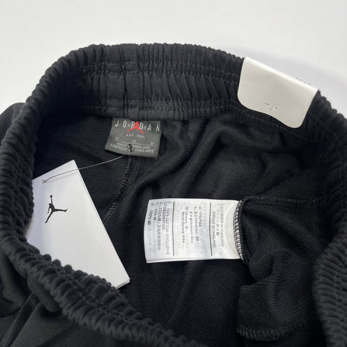 M001 Jordan Black Pure Cotton Fabric Casual Short Pants *黑标