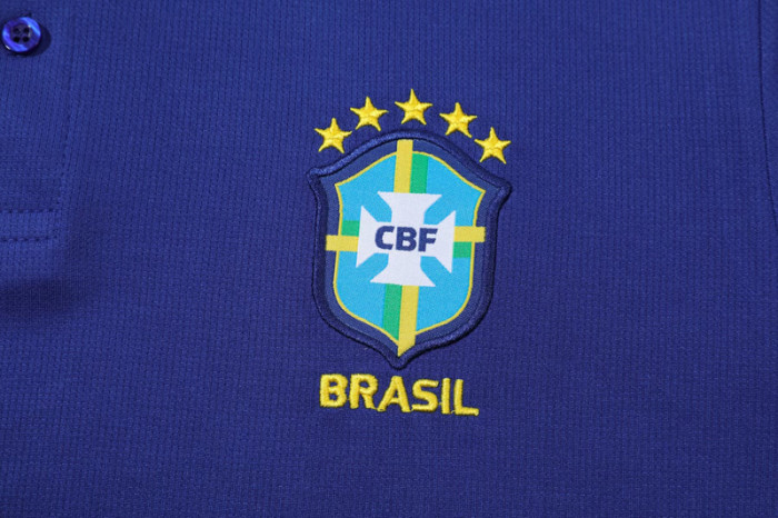 25-26 Brazil Fancy blue Polo Tracksuit